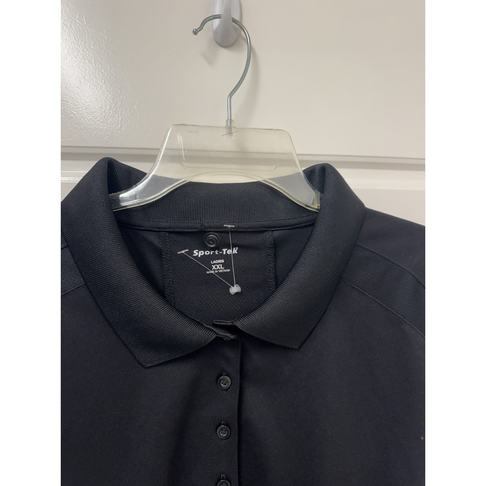 2X XXL Sport Tek Polo Athletic Vented Top Black NWT A10